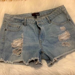 Denim Distressed Shorts